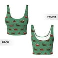 thumbnail image 5 of Xecao Christmas Dachshund for Sports Bra with Removable Pads, Crop Tank Top Design, Women's Longline Sports Bra - Non-Wired - Small, 5 of 9