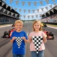 thumbnail image 4 of Checkered Flag Banner 100ft Black White Racing Party Decorations, Birthday Supplies for Cars Theme Events and Celebrations, 4 of 6