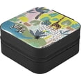 thumbnail image 2 of Tropical Giraffe Zebra Small Jewelry Box, Travel Portable Square Jewelry Case for Ring, Pendant, Earring, Necklace Organizer Storage Holder Boxes Women Gifts, 2 of 7