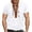 White, variant on Mens Polo T-Shirt Stylish Braided Color Block Fabric Holiday Top for Men,Red,S