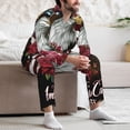 thumbnail image 7 of Lsque Eagle With Hat And Roses Pattern Long Sleeve Pajama Set for Men - Soft 2-Piece Sleepwear and Loungewear Set with Pockets, Comfy Nightwear-XX-Large, 7 of 7