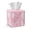 Marble Pink, variant on FKELYI Tissue Box Cover Squared PU Leather Tissue Holder Organizer with Button for Bathroom Kitchen Home Office Accessories, Art Blue Plaid Flower Print
