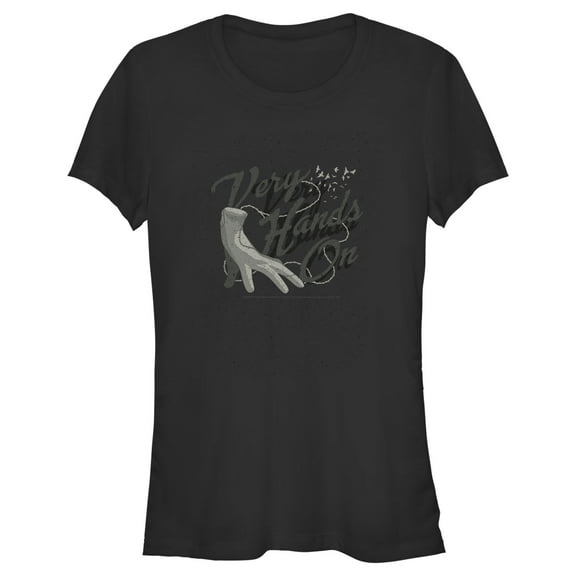 Junior's Wednesday Thing Very Hands On Graphic Tee Black Small