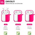 thumbnail image 4 of Coffea Protective Silicone Case with Keychain for AirPods 1 & 2 (Front LED Not Visible) (Rose), 4 of 7