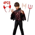 thumbnail image 5 of Disfraz de vampiro de Halloween para niños, vestido de fiesta para niñas, disfraz de Cosplay para niños, prendas de vestir para niños, fantasma del diablo, ropa de carnaval, 2024, 5 of 5