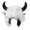 thumbnail image 1 of CSChome Thermal Hat Winter Funny Hat - Fake Cow Horn Decor Thick Warm Faux Fur Ear Protection, 1 of 7