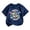 AB500 Navy, variant on Bainana Girls First Day Of School T Shirts Letter Print Short Sleeve Tops Big Kids Comfortable Back To School Tees