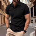 thumbnail image 2 of cfhntfmh Mens Henley Shirt Muscle Summer Shirts for Men Short Sleeve Collared Golf Tennis Slim Fit Stretch T Shirt with Button, 2 of 7