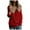 Red, variant on Womens Sweater Deep V Neck Wrap Sweaters Solid Long Sleeve Outwears Fall Sweaters
