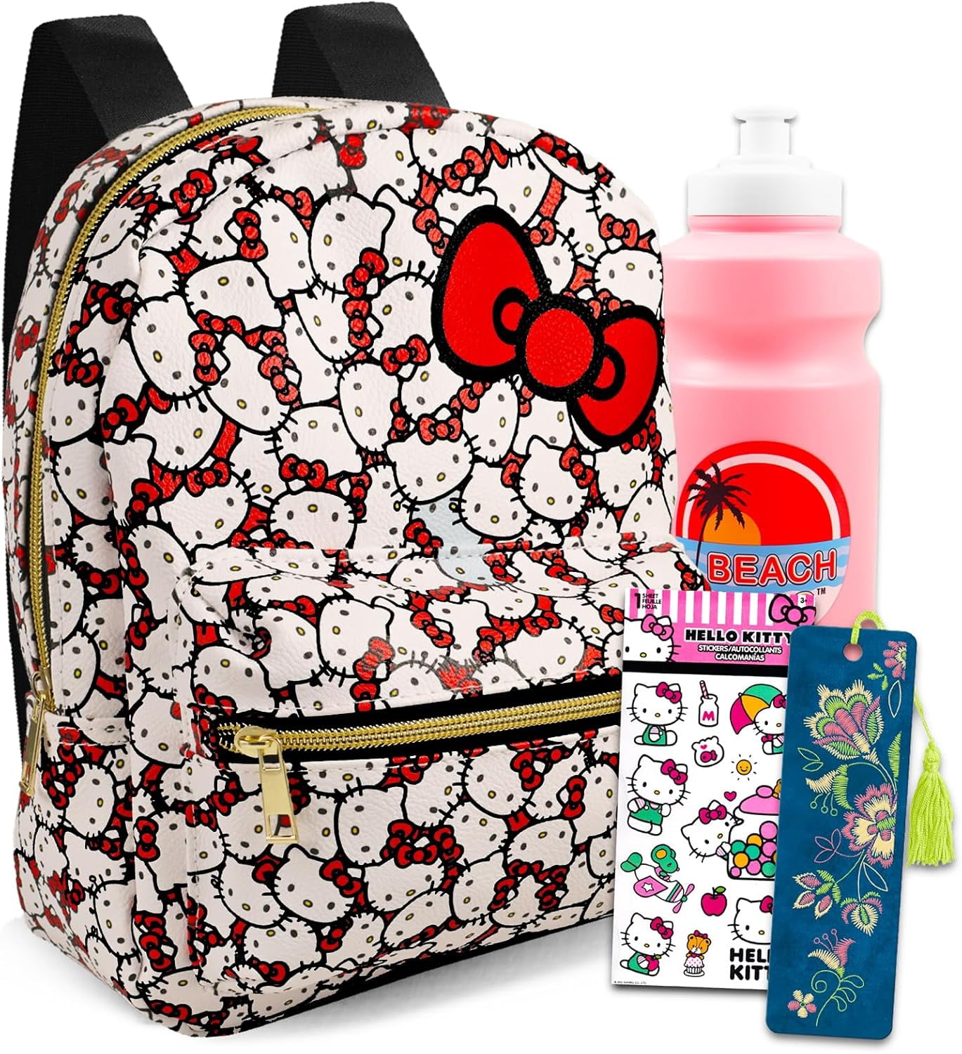 Sanrio Hello Kitty Large Backpack 16 Inches Leatherette All-over In-print Backpack