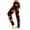 Coffee, variant on Wutalume Halloween Women's Print Pajama Pants - Cuffed Drawstring Ankle Pants with Pockets, Comfortable Casual Trousers for Fall Party Daily,Coffee L