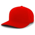 thumbnail image 2 of Pacific Headwear Cotton-Poly Hook-And-Loop Adjustable Cap 302C Red Yth, 2 of 2