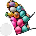 thumbnail image 3 of Easter Eggs Print Oven Mitts and Pot Holders 4pcs Set,Kitchen Oven Glove,for Cooking Baking BBQ, 3 of 6