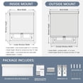 thumbnail image 3 of AOSKY Cordless Blackout Roller Shades, Free-Stop Natural Woven Window Blinds Thermal Insulated UV Protection for Home and Office, 52"W x 72"H, White, 3 of 6
