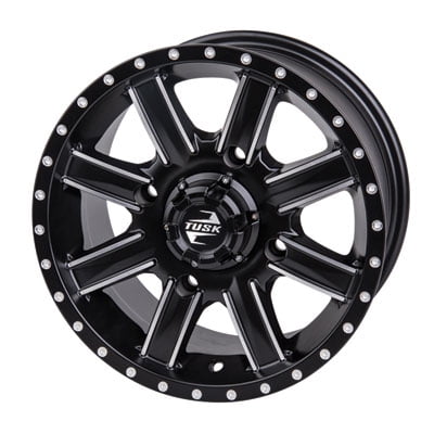 4/137 Tusk Cascade Wheel 14x7 4.0 + 3.0 Machined/Black for Can-Am Commander 1000 XT-P 2014-2017