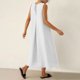thumbnail image 4 of Vestido Corto para Mujeres Moda de Verano Sólido Cuello en V sin Mangas Bolsillo Plisado Vestido Casual Diario, 4 of 6