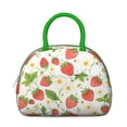 thumbnail image 2 of Lunch Bag Women Office Lunch Cooler Bag Reusable Leakproof Large Cooler Tote for Student/Mother Group with Side Pockets for Work Office Picnic Strawberry, 2 of 7