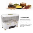thumbnail image 4 of Compartimiento Blanco Contenedor de Almacenamiento de Alimentos Tanque de Arroz Sellado Transparente Caja de Cereales de Grano Cubo 5000ml Arroz Cebada ANGGREK Otros, 4 of 8