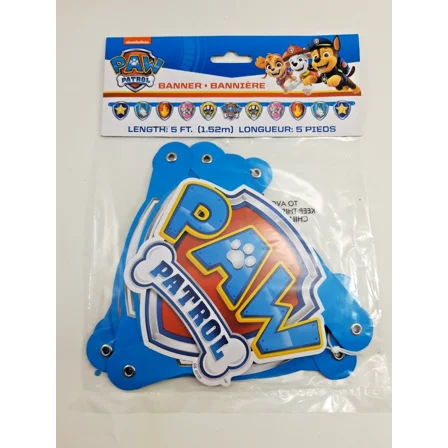 New Paw Patrol Banner 5Ft Long Party Decoration