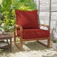 thumbnail image 6 of Snubbull Outdoor Deep Seat Cushion Set 24 X 24 X 6.5 Inch Splash-Proof & Fadeness Patio Furniture Cushions，Removable Outdoor Couch Cushions with Hidden Zipper & Adjustment Staps, Terra Red, 6 of 8