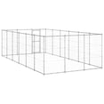 thumbnail image 3 of vidaXL Chenil Extérieur pour Chien Acier Galvanisé 21,78 M2, 3 of 4