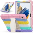 thumbnail image 6 of XYX Case for Samsung Galaxy Tab A8 10.5 inch (SM-X200/SM-X205), Dual Layer Slim Heavy Shockproof Rugged Protective Cover Case with Kickstand (Colourful Pink), 6 of 7