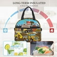 thumbnail image 5 of Goofa Different Construction Site Vehicles Pattern Lunch Bag ,Insulated Lunch Box, Small Leakproof Cooler Food Lunch Containers Reusable High Capacity Lunch Tote Bags, 5 of 8