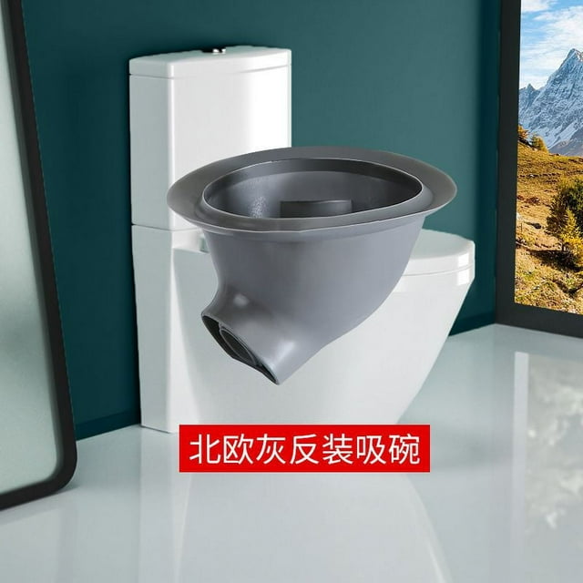 Efficient Toilet & Drain Unclogging Tool - Heavy-Duty Plunger with Powerful Suction for Home/Commercial Use, Durable Material, Compact Design, Easy Operation - Nordic Gray Single Suction Cup Included