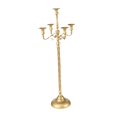 thumbnail image 1 of Candelabro con 5 ramas, candelabro decorativo de escritorio, soporte de vela para decoración del hogar, Base estable, elegante Dorado 23x73cm, 1 of 8