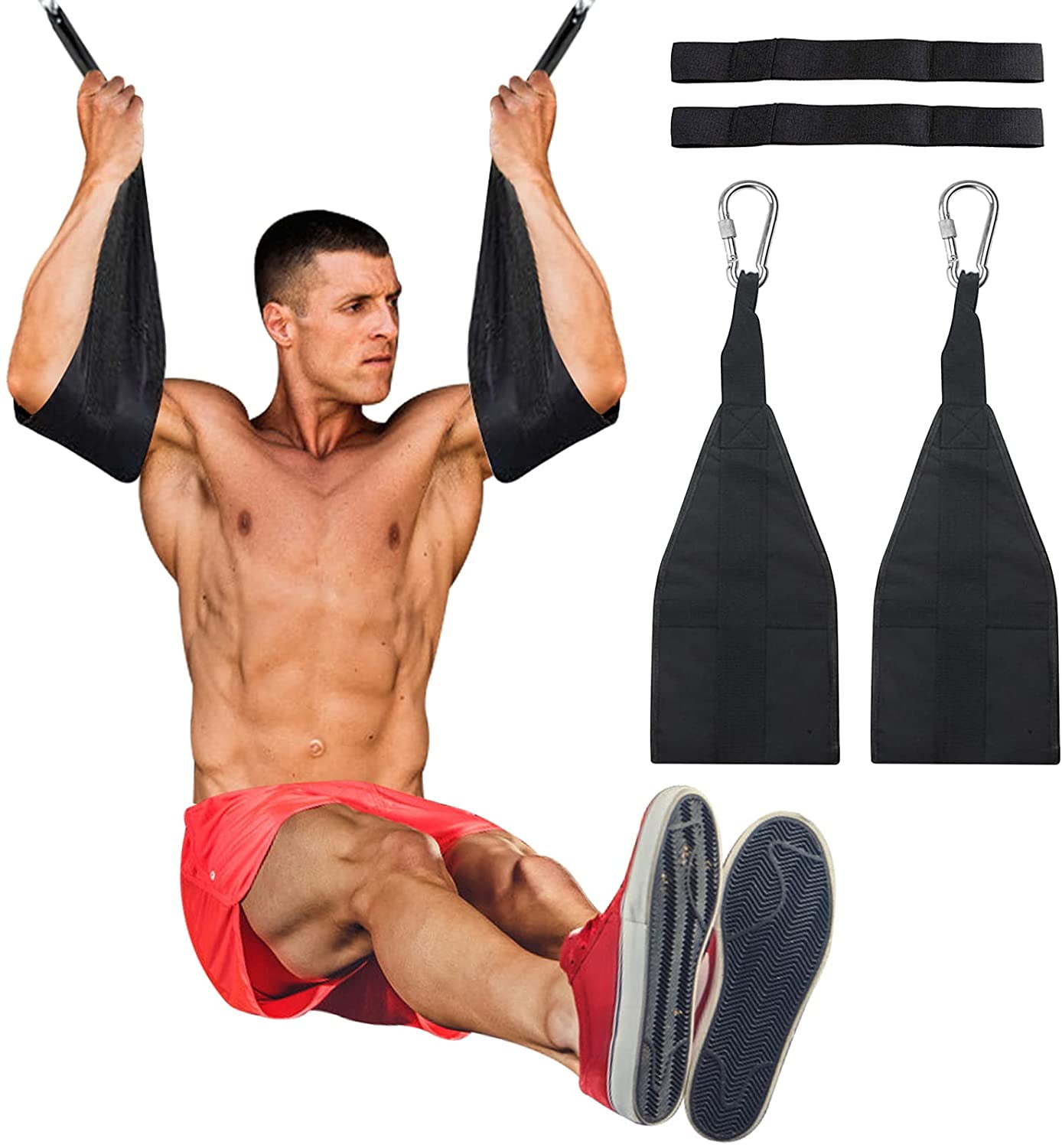 Ab Straps Hanging Abdominal Slings Chinup Exercise Pull Up Bar Gym Workout Abs 