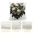 thumbnail image 4 of MDO  Sunflowers Skulls Eye Ball One Throw Pillow with Cover for Couch Bed Sofa, 18 x 18 Decorative Pillows w/Case, 4 of 5