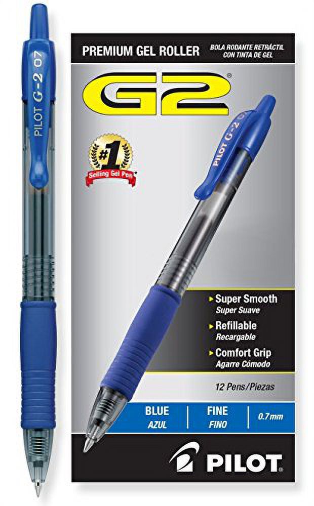 Pilot G2 Pen SET:G2 Retractable Premium Gel Ink Roller Ball Pens, Fine Point, One Box of Black and One Box of Blue, Dozen per Box