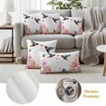 thumbnail image 6 of Spring Flower Hummingbird Pillow Covers 2 Pack Watercolor Floral Bird Butterfly Pillowcase Waterproof Outdoor Throw Pillow Cover for Patio Garden Square Cushion 24”x24”, 6 of 9
