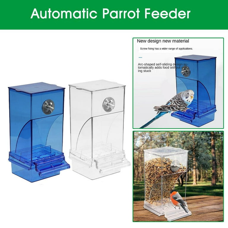Automatic Bird Feeder Transparent Food Container Automatic Parrot