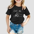 thumbnail image 2 of Baby Girl Tops Girls Cartoon Print Fashion Round Collar Loose Hugh Leisure T Shirt With Short Sleeves T Shirts for Boys and Girls Black,10-11 Years, 2 of 4