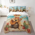 thumbnail image 2 of Homewish Animal Cat 7-Piece Bedding Comforter Set For Teens Boys Girls,Music Guitar King Bedding Sets,Botanical Flower Cactus Ultra Soft Bed Sheets,Breathable Home Decor,Reversible, 2 of 8