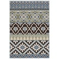 thumbnail image 4 of SAFAVIEH Veranda Dogon Geometric Indoor/Outdoor Runner Rug, Chocolate/Blue, 2'3" x 12', 4 of 9