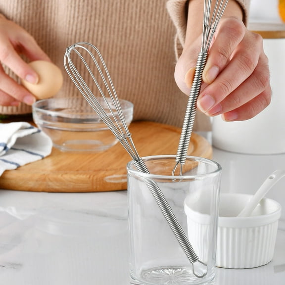 OFFIGAM 6-Piece Stainless Steel Whisk Set for Baking and Cooking, Small Kitchen Gadgets Mixing Tools