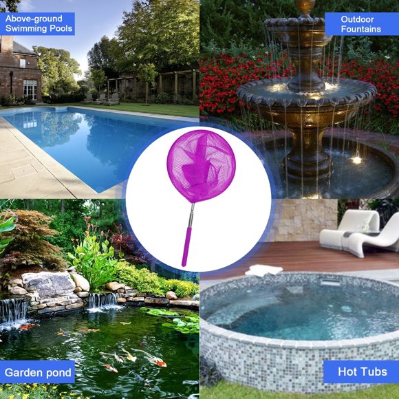 Yatlte Economy Swimming Pool Cleaning, Total Length 33 inches Ultral Fine Mesh Rake with Pole, Accessories for Cleaning Inground/Above Ground Swimming Pool