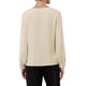 thumbnail image 3 of BLUSA DE BOTONES PARA MUJER INSPIRADA CHIC, CON PLECA, CUELLO EN V, MANGA LARGA, CAMISA CASUAL DE NEGOCIOS, TAMAÑO M, BEIGE, 3 of 5