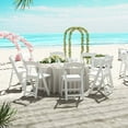thumbnail image 4 of Costway 8 Pack Resin Folding Chairs with Padded Seat All-Weather Resin Frame Patio White, 4 of 8