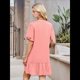 thumbnail image 4 of Vestido de Cuello Redondo y Corta Rosa L, 4 of 7