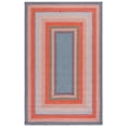 thumbnail image 2 of Safavieh Braided Codie Striped Machine Washable Reversible Area Rug, Rust/Multi, 5' x 8', 2 of 14