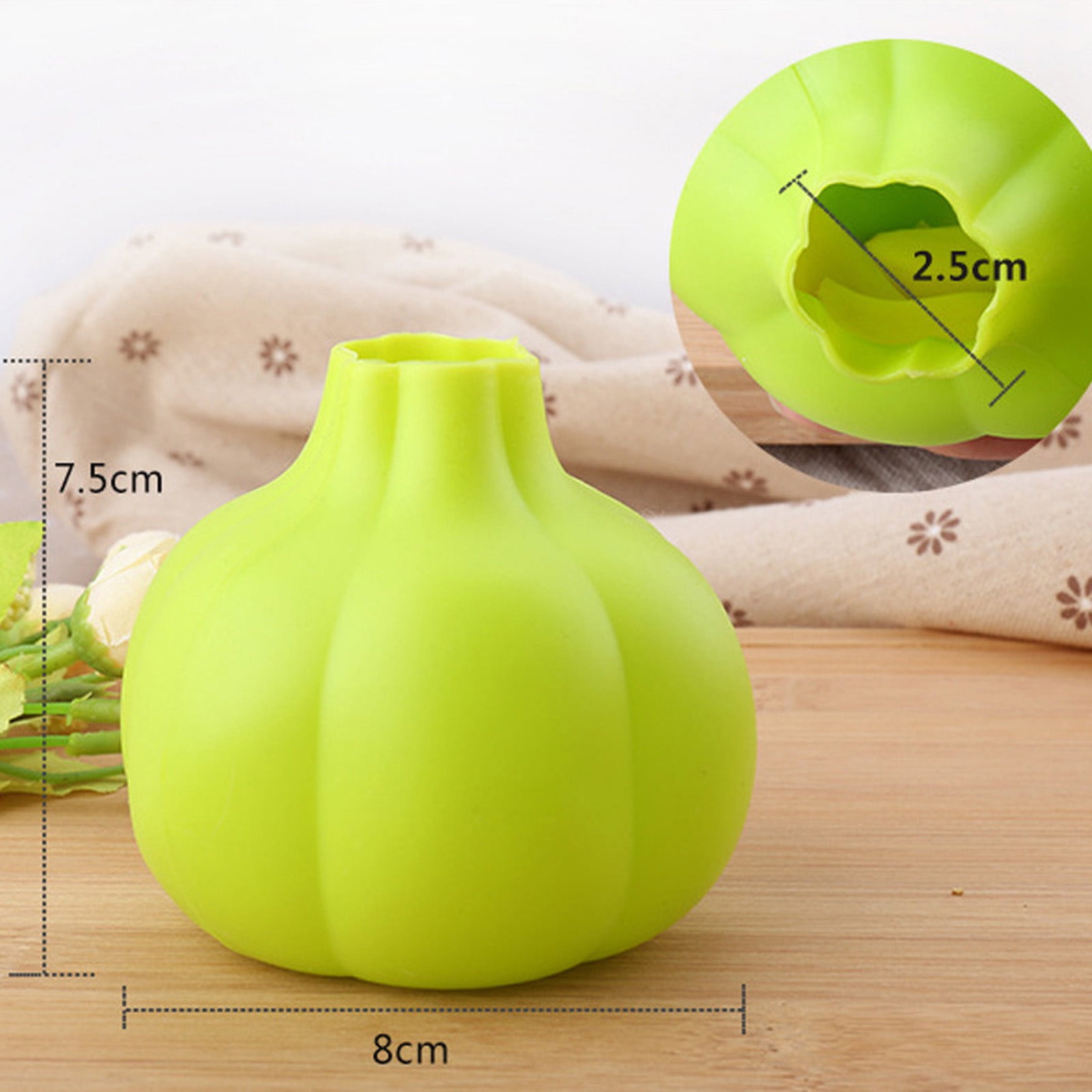 KTMGM Silicone Press Garlic Crusher Kitchen Gadget Vegetable Peeler Home Tool 2PC