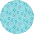 thumbnail image 1 of Ahgly Company Machine Washable Indoor Round Transitional Blue Diamond Blue Area Rugs, 3' Round, 1 of 1