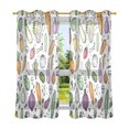 thumbnail image 6 of Yayeee Window Curtains Light Filtering 63"x52" Grommet Panel Pair Home Living Room Decor, Purple Vegetables Pattern, 6 of 7
