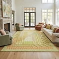 thumbnail image 3 of 9x12 Modern Geometric Green Olive Area Rug, Washable Low Pile Carpet with Non-Slip Backing, Stain-Resistant for Living Room, Bedroom, Playroom, 3 of 8