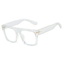 Womens Mens Thick Square Transparent Reading Glasses 5.75 Ladies Anti-blue Light Readers Plastic Presbyopic Glasses  5.75
