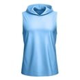 thumbnail image 4 of Men's Workout Hooded Tank Tops Gym Sleeveless Hoodies Quick Dry Bodybuilding Muscle Cut off T-Shirt Athletic Vest Light Blue, 4 of 6