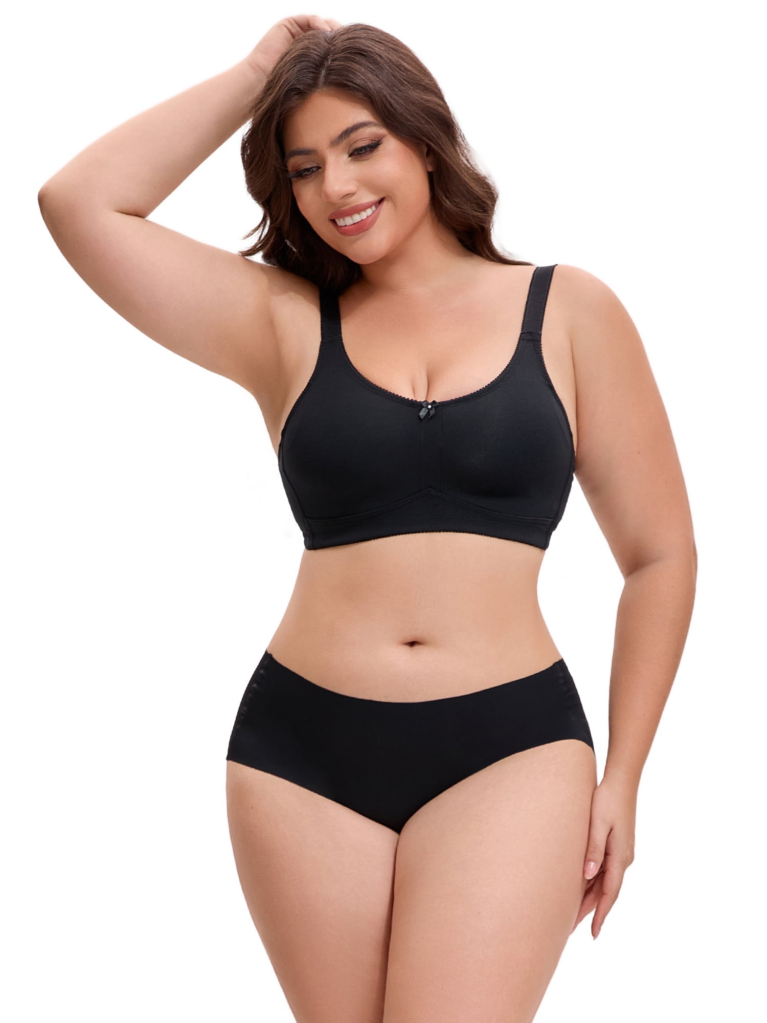 Unique Bargains Women's Pocket Bra for Silicone Breast Forms Minimizers Black 40 B